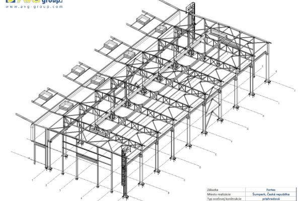 oceľové haly Fortex s logom